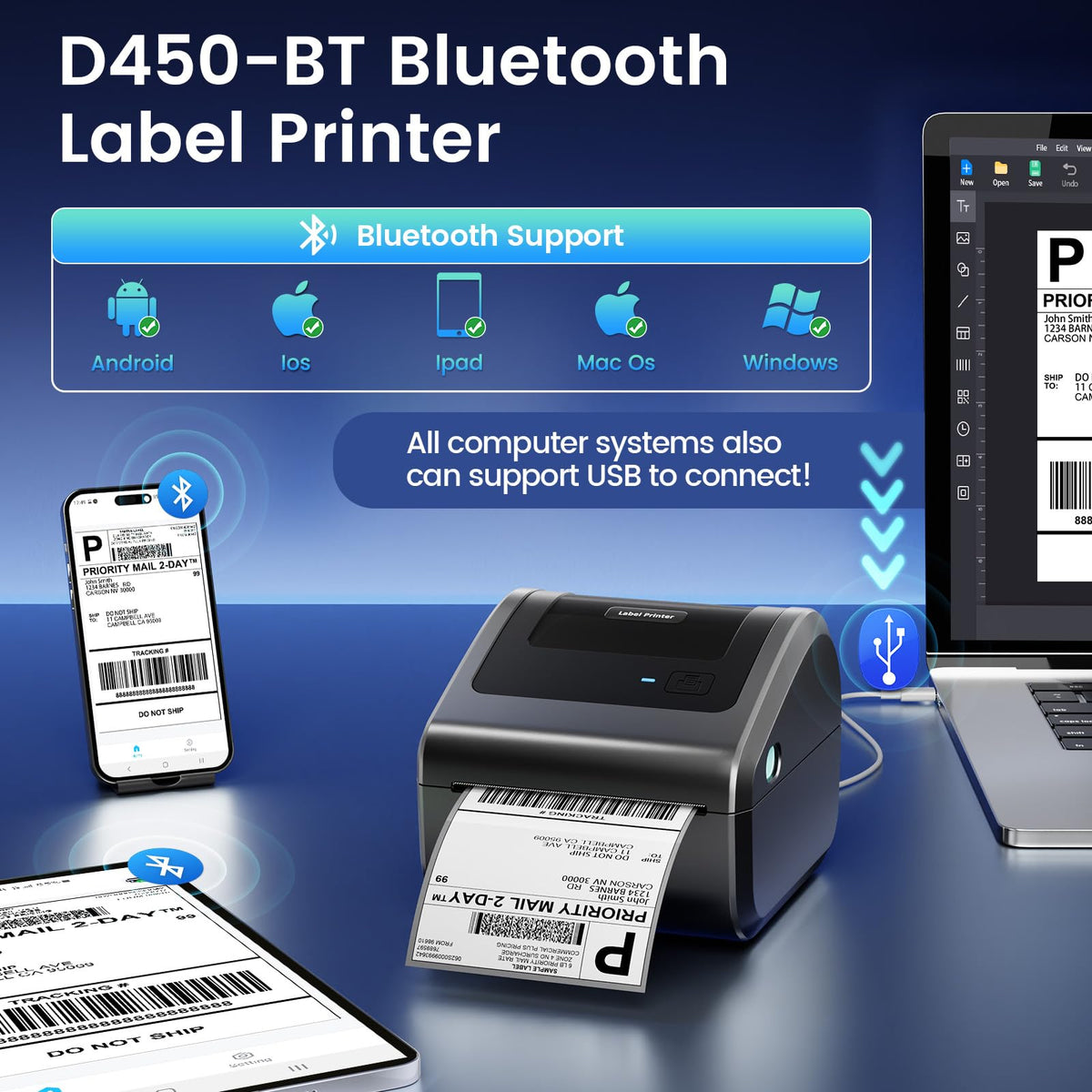 Bluetooth Shipping Label Printer N87089