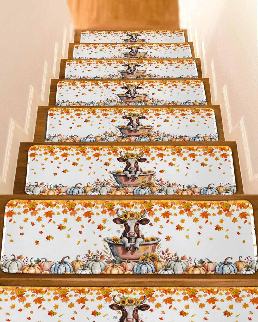 Fall Stair Treads, 4 Pack Non Slip Carpet 8x30 inch T997283