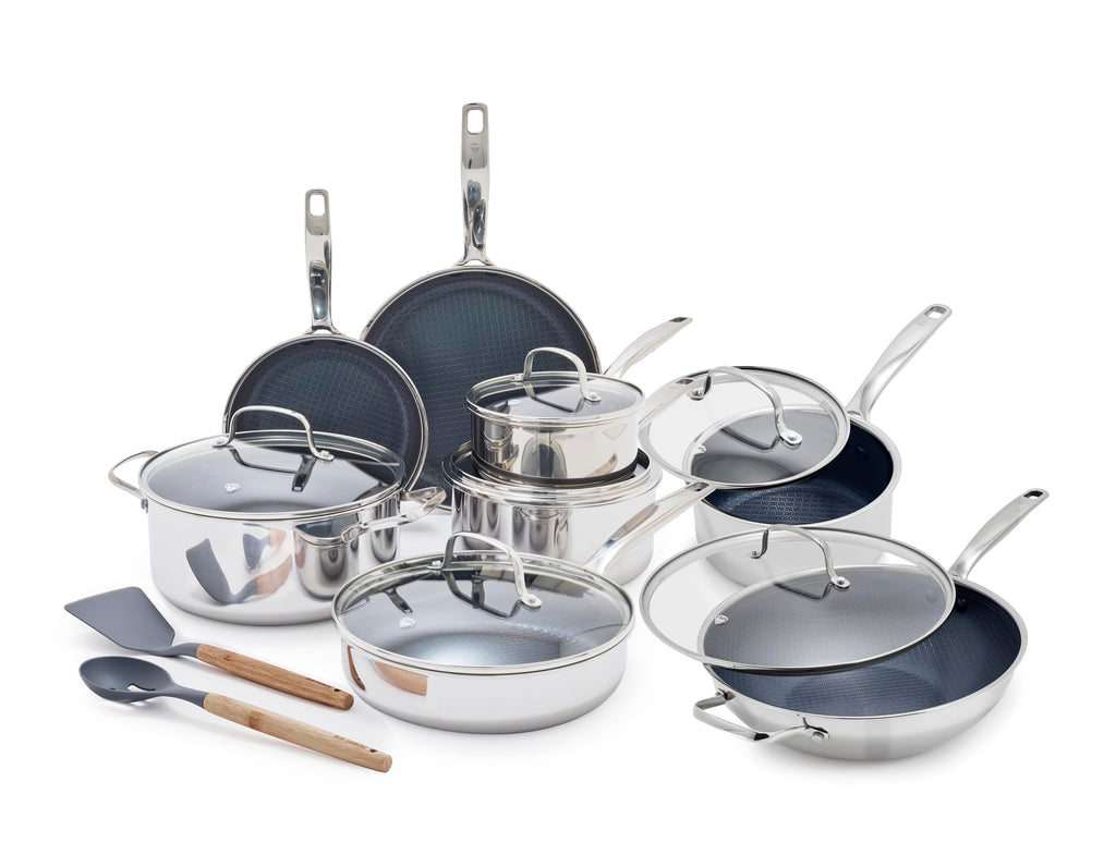 16 Piece Nonstick Stainless Steel Cookware Set L460