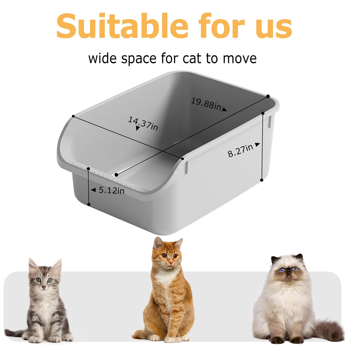 Large High Side Cat Litter Box M7856