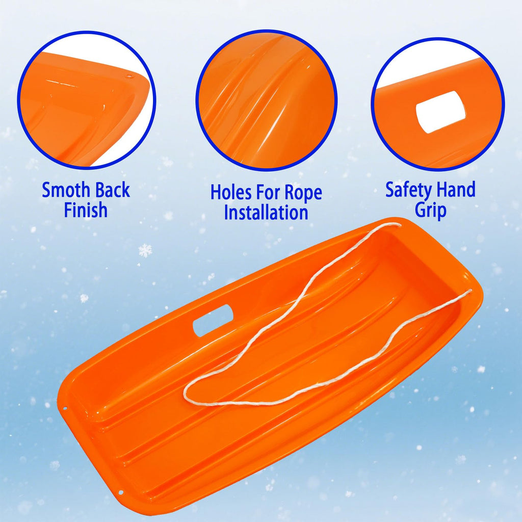 Snow Sled with Pull Rope & Handles 35 Inch F56944