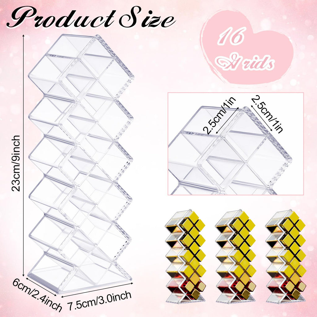 4 Pack 64 Slots Acrylic Lipstick Organizer J9380