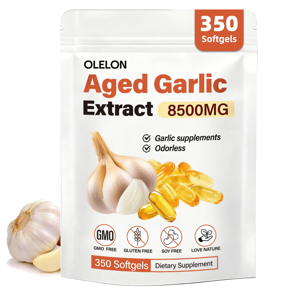 Aged Garlic Extract 350 Softgels Odorless Organic Garlic Supplement Q52452