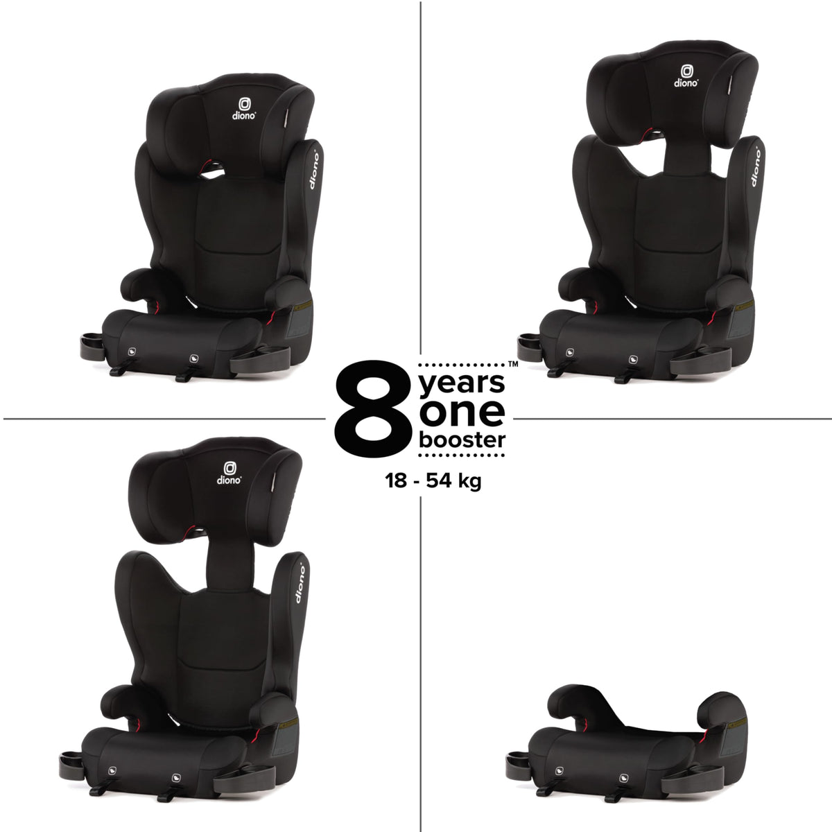 2-in-1 Belt Positioning Booster Seat, Black L7086