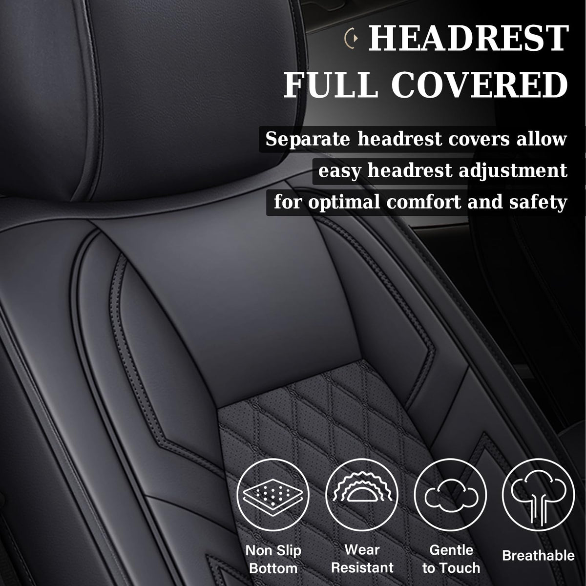 Leather Car Seat Covers Full Set D648473