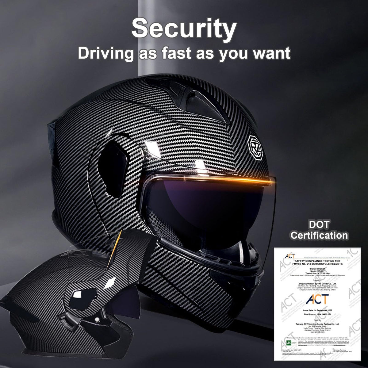 Modular Bluetooth Motorcycle Helmet DOT Approved Dual Visor Flip up H3491
