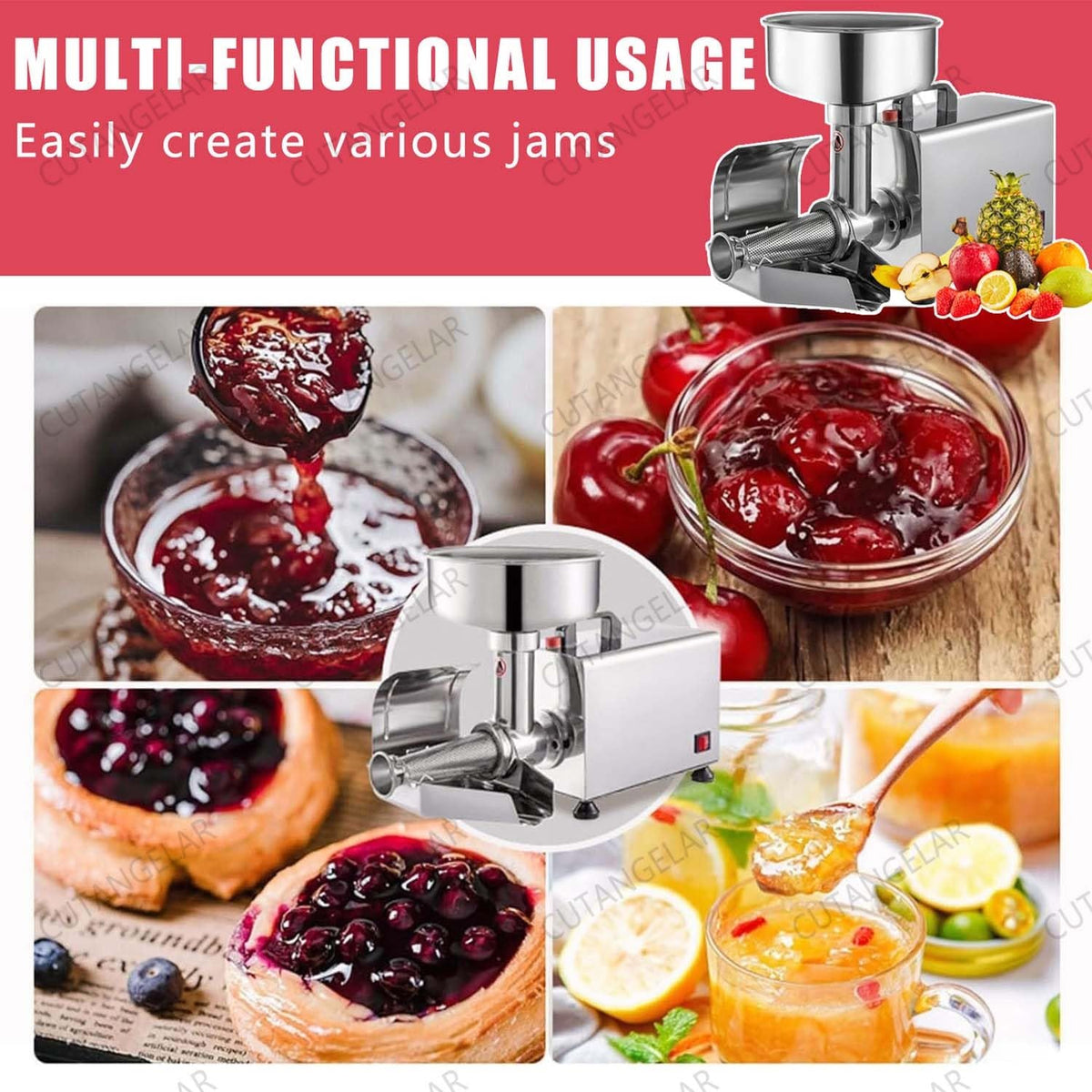 450W Electric Ketchup Maker with Adjustable Discharge Chute G434707