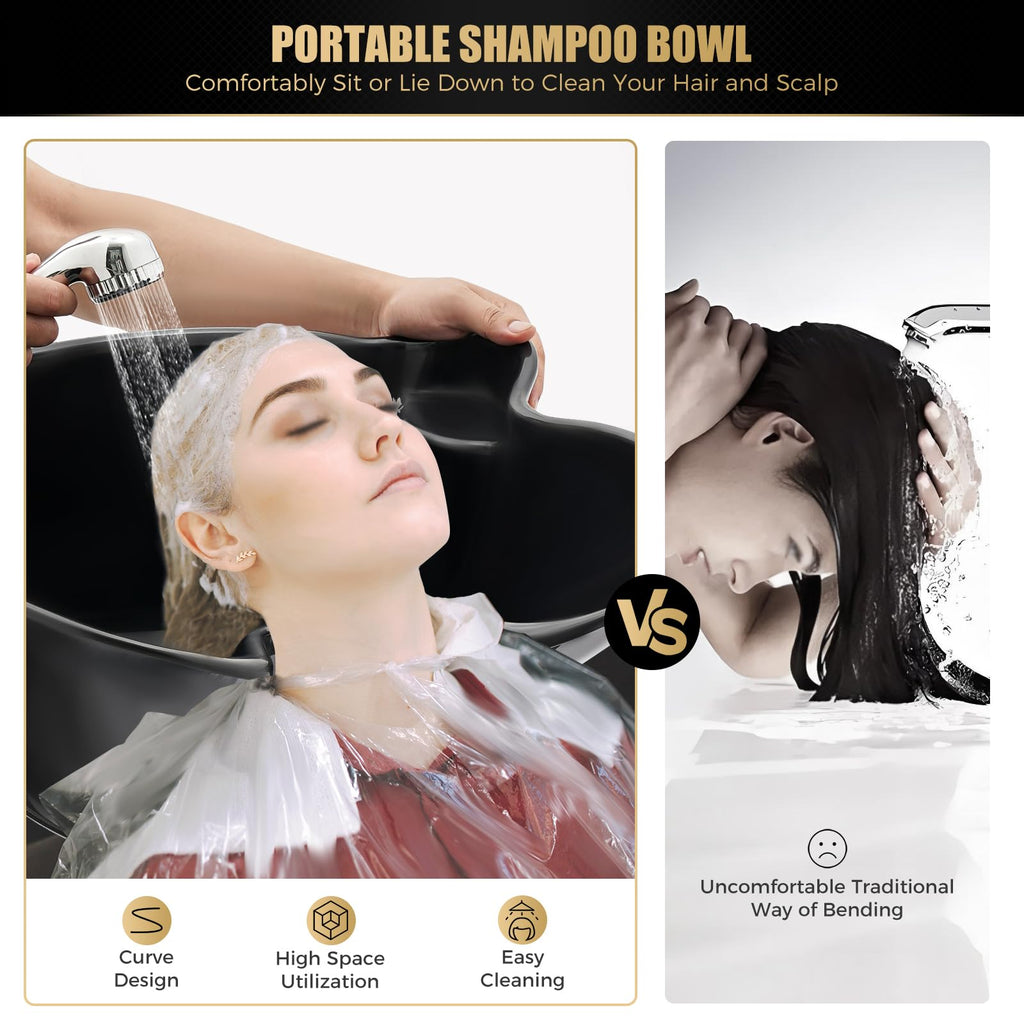 Portable Shampoo Bowl with Electric Pump & Foot Pedal L18769
