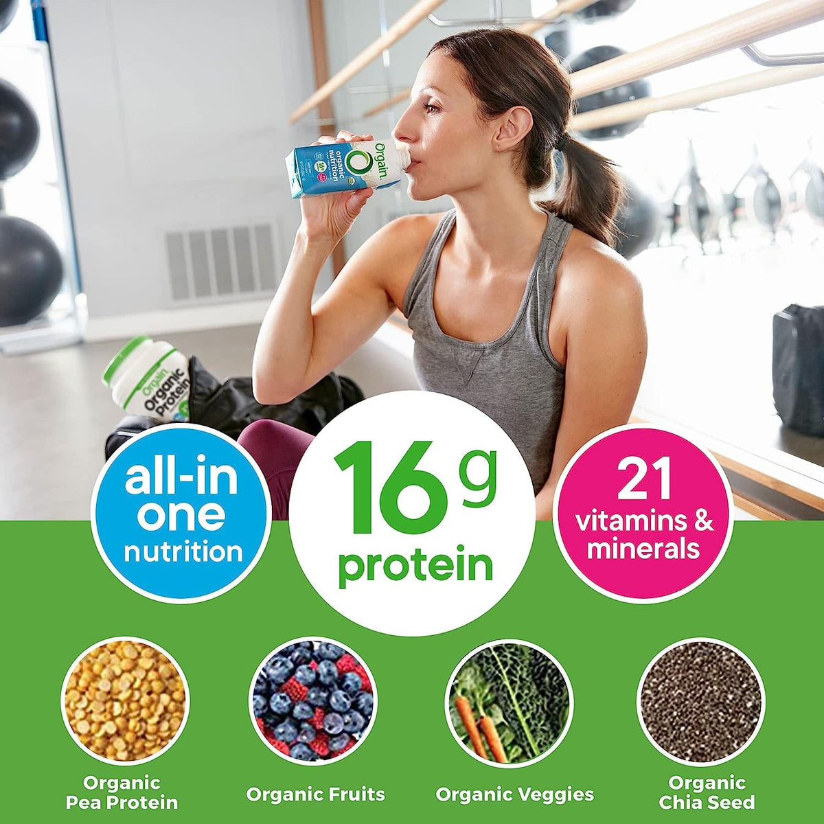 Organic Vegan Plant Based Nutritional Shake, Vanilla Bean + Smooth Chocolate, 11 Fl Oz (Pack of 4) U594742