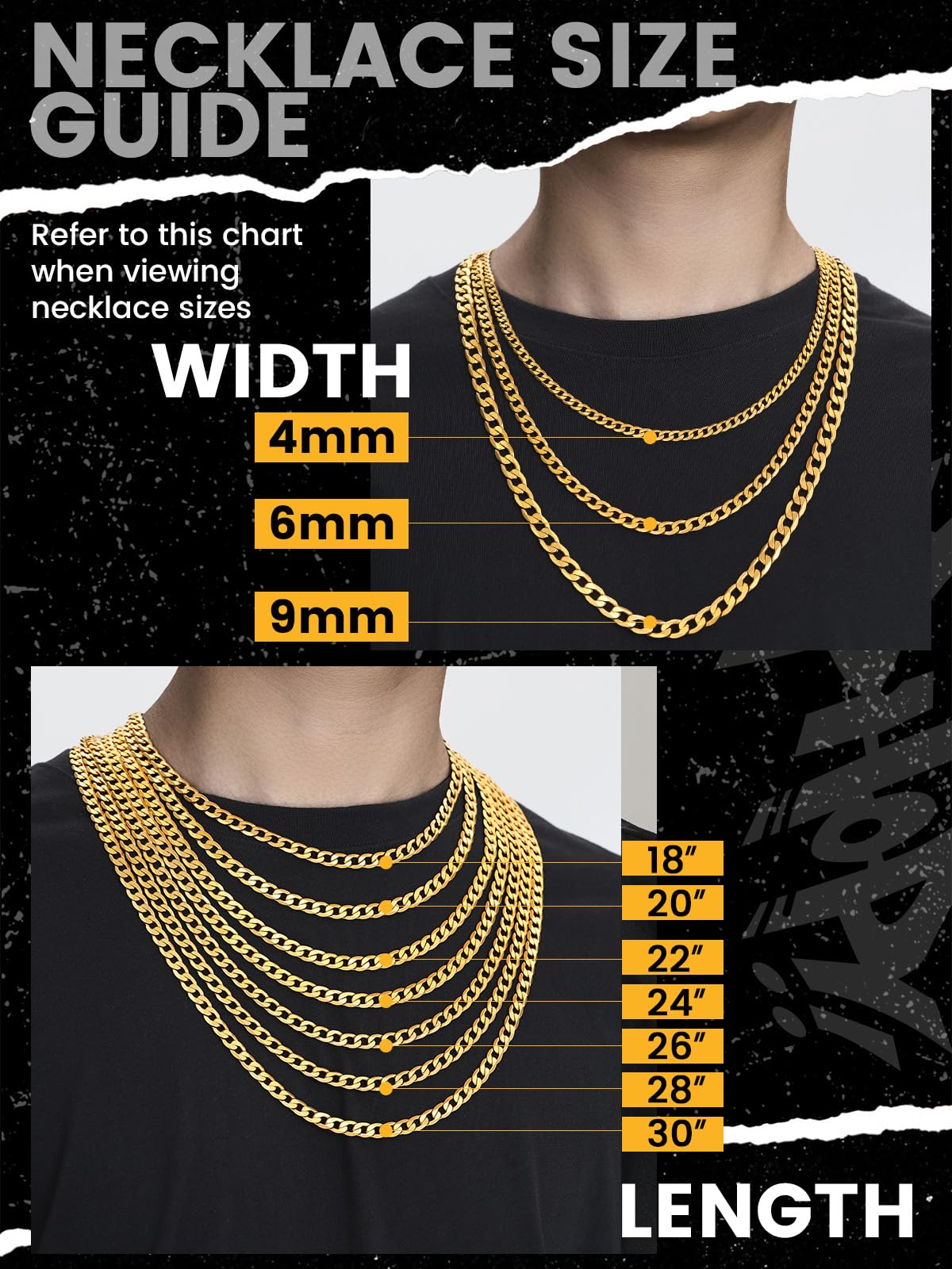 Stainless Steel Figaro Chain Necklace C476