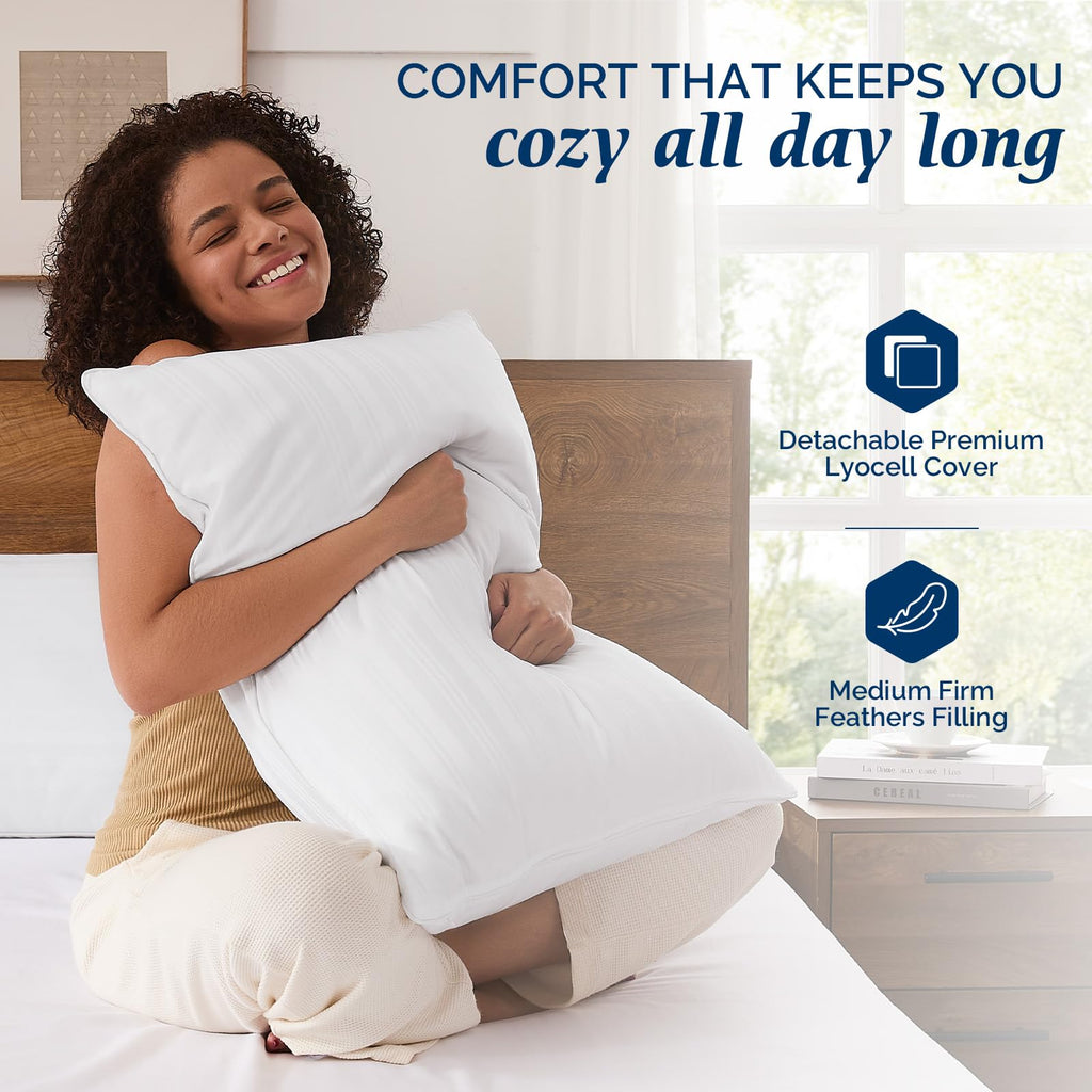 Goose Feather and Down King Size Pillows Set of 2 V372