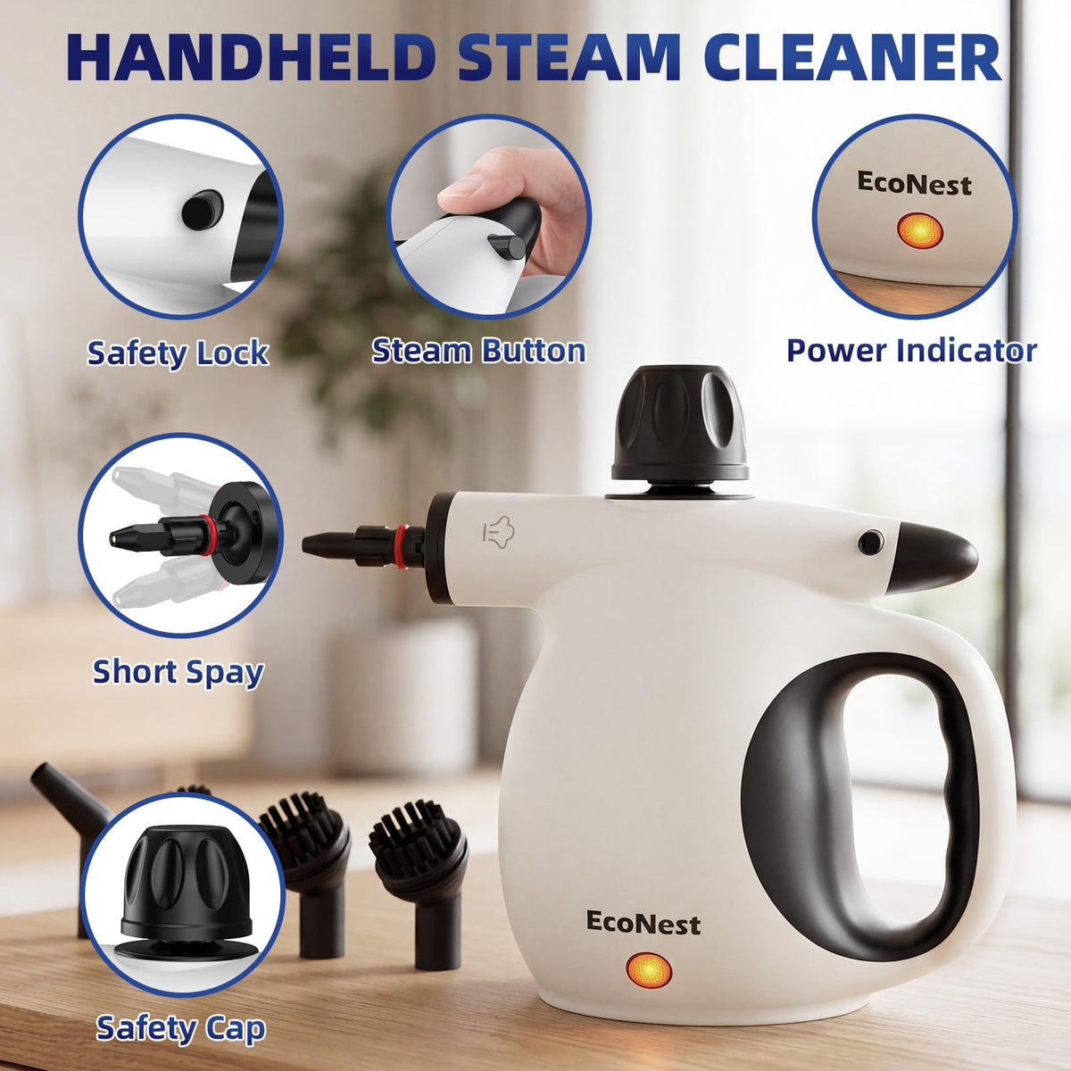 Handheld Steam Cleaner with 11PCS Accessories A5397