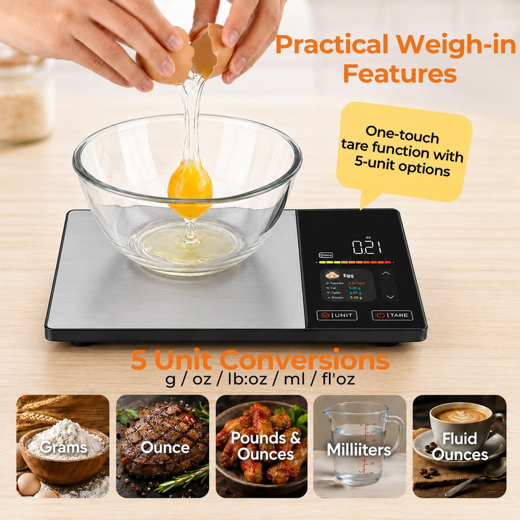 11lb Stainless Steel Digital Kitchen Scale D2258