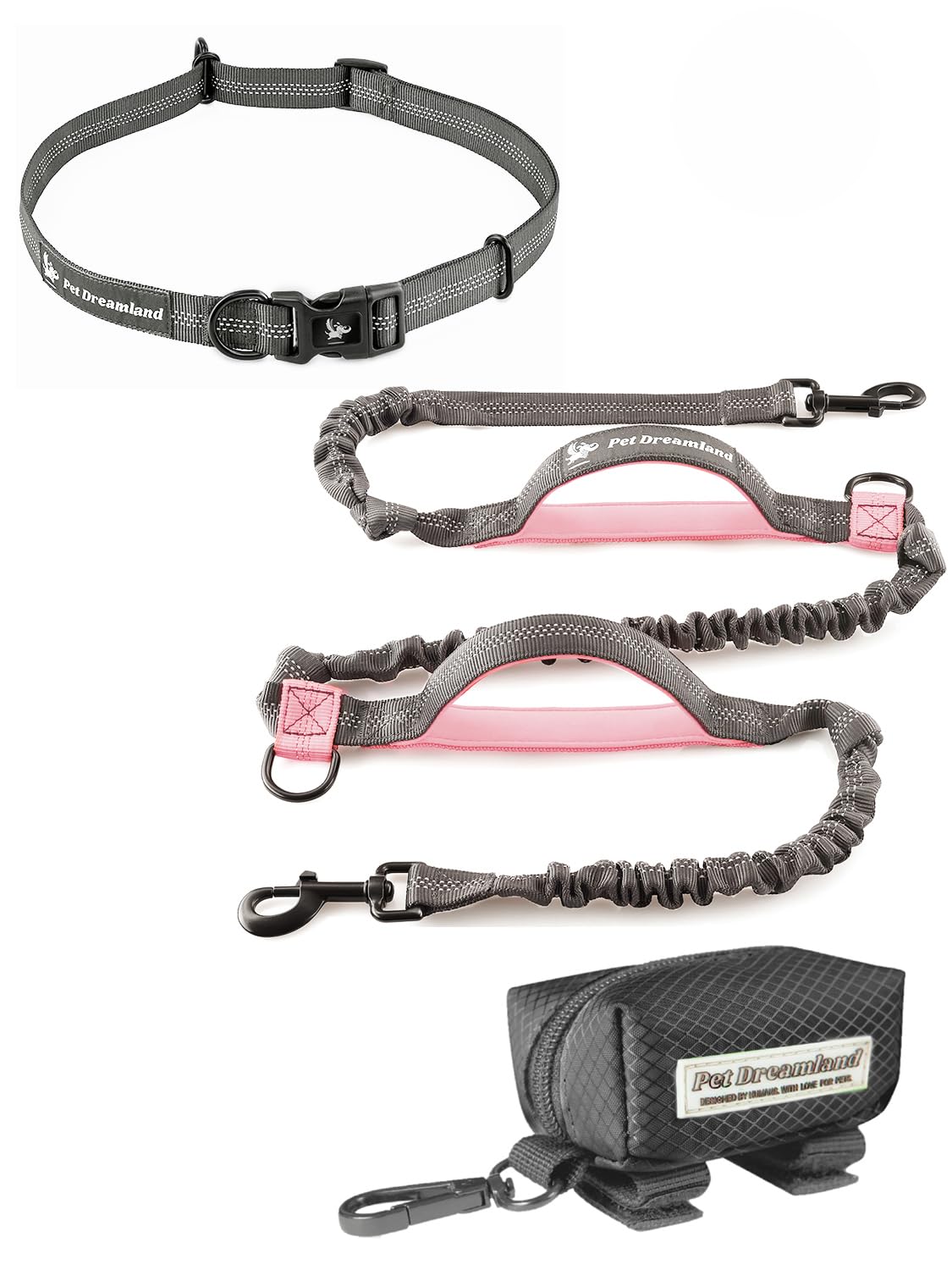 Hands Free Dog Leash and Poop Bag Dispenser U103112