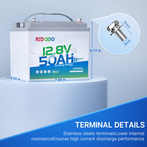 12V 50Ah LiFePO4 Deep Cycle Battery Q1189