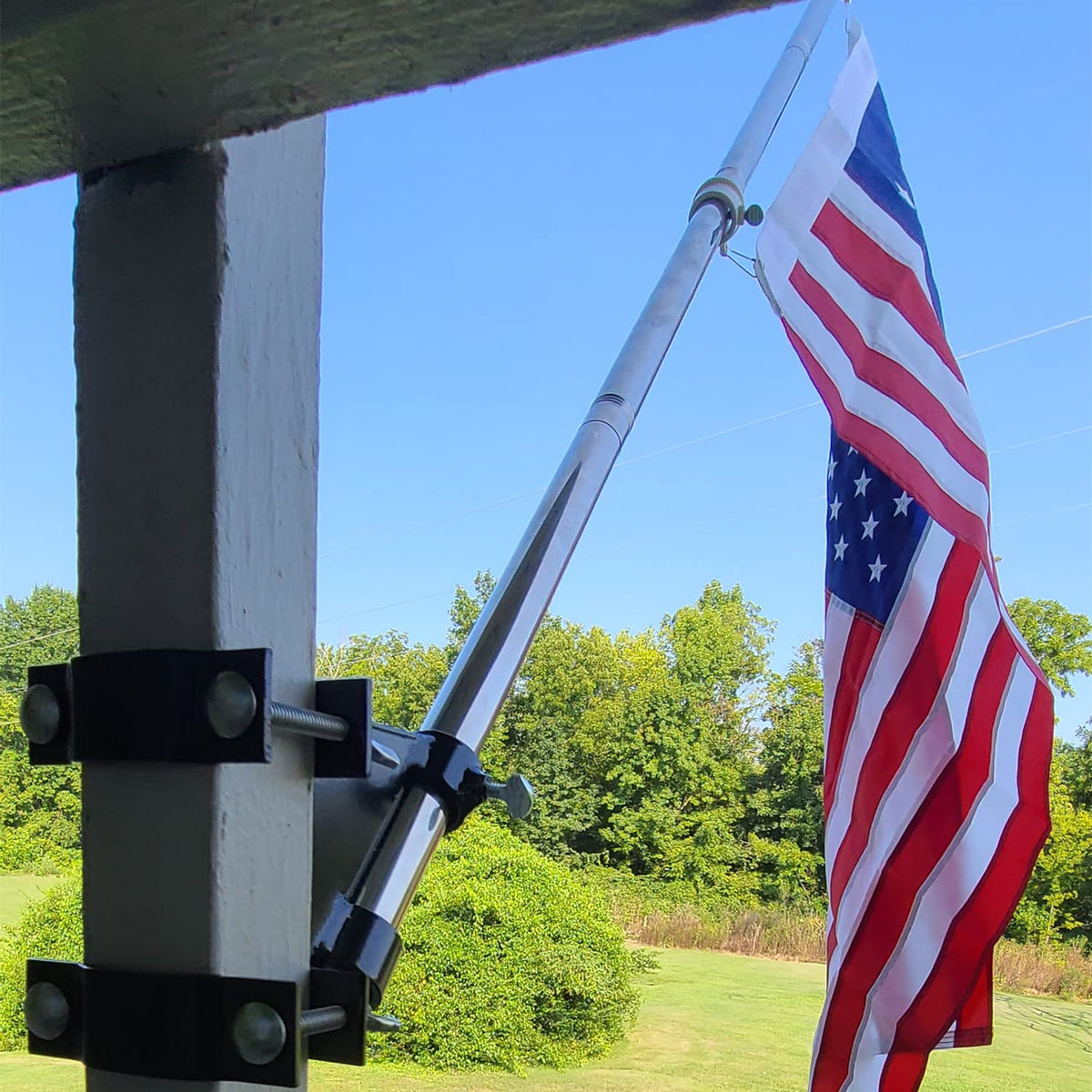 Flag Pole Mount Bracket 45 Degree No Drilling B4759