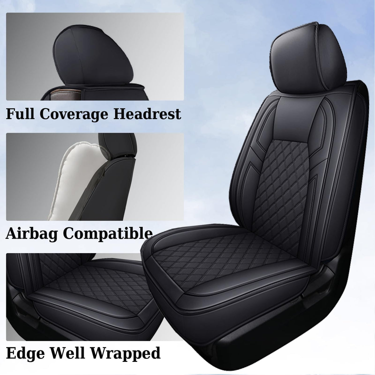 Leather Car Seat Covers Full Set D648473