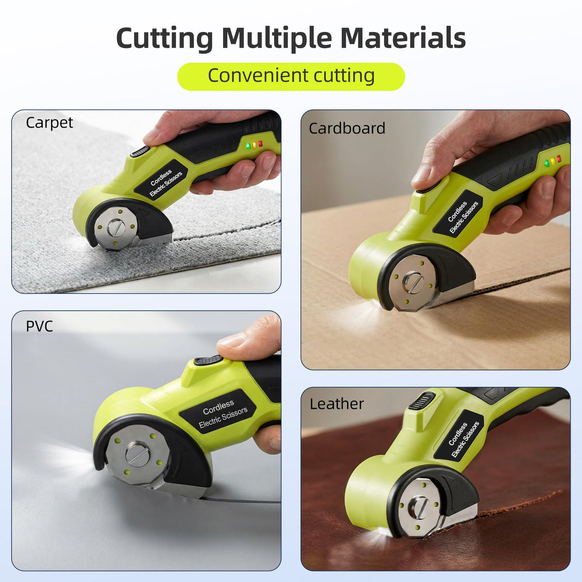 Cordless Electric Cutter with 2 Rotary Blades A9461