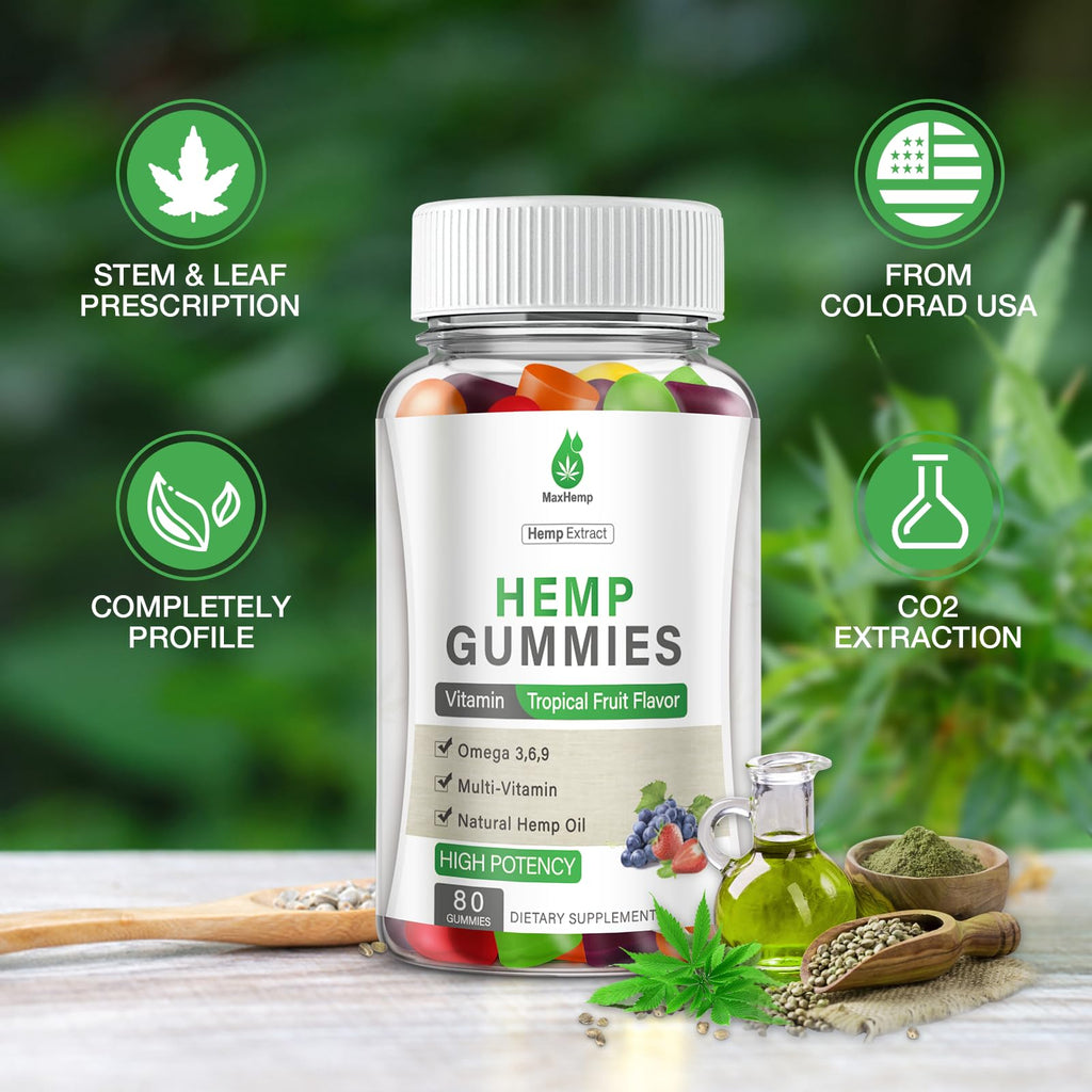 Organic Hemp Gummies 4 Pack Vegan W456804