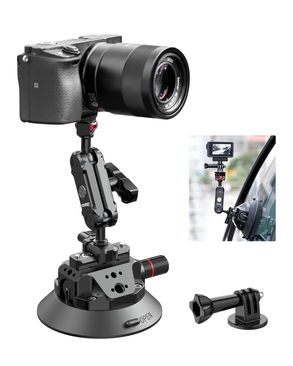 Suction Mount 4.5'' Magic Arm Bracket for DSLR Cameras Y246268