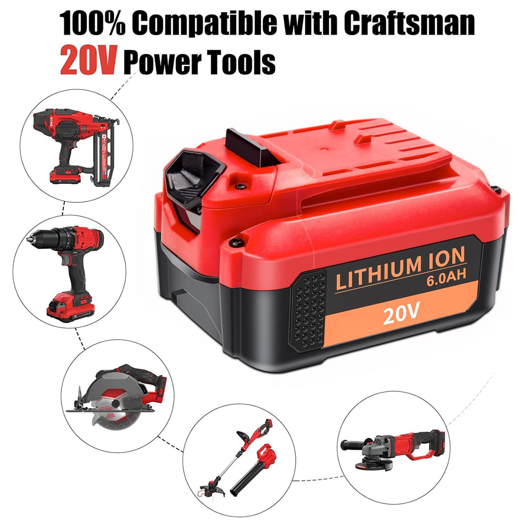 20V 6000mAh Replacement Battery 2 Packs X713