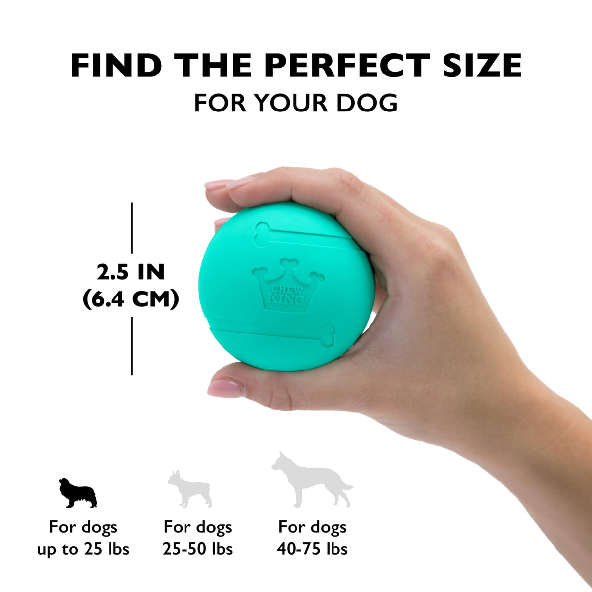 Extremely Durable Natural Rubber Toy 2.5 inch, 8-pack N226663