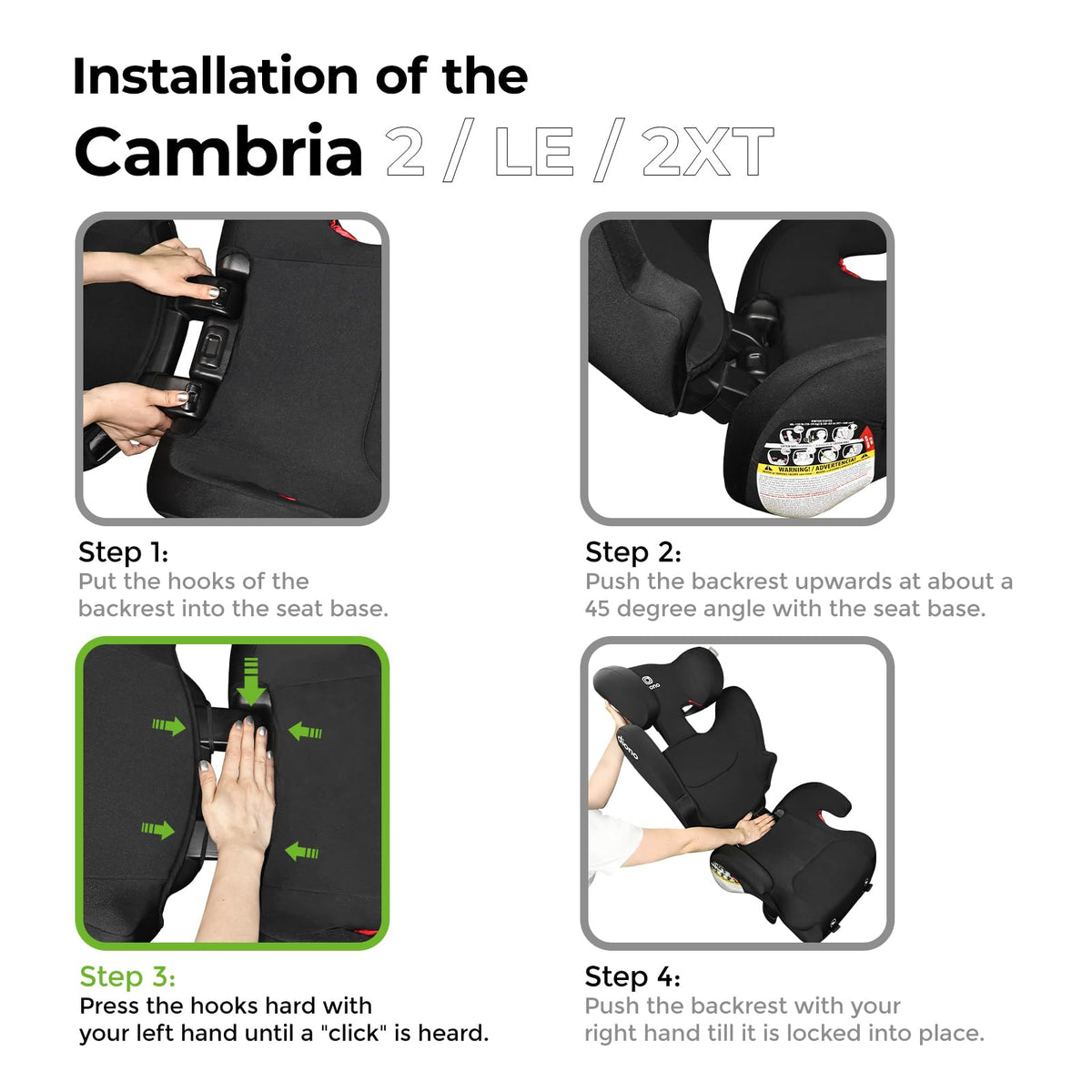 2-in-1 Belt Positioning Booster Seat, Black L7086