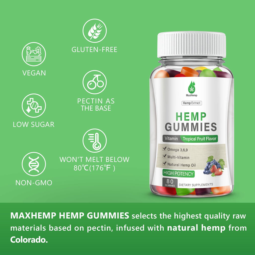 Organic Hemp Gummies 4 Pack Vegan W456804