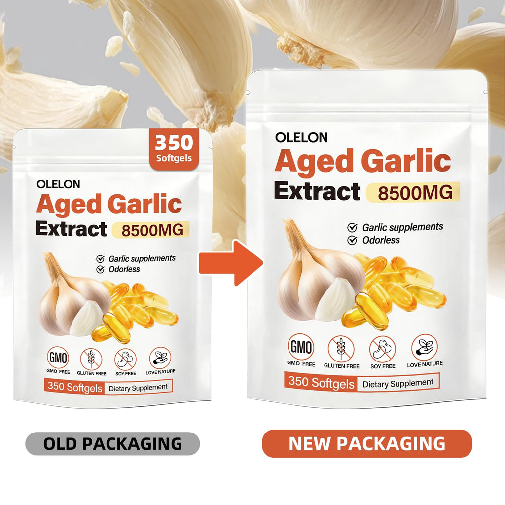 Aged Garlic Extract 350 Softgels Odorless Organic Garlic Supplement Q52452