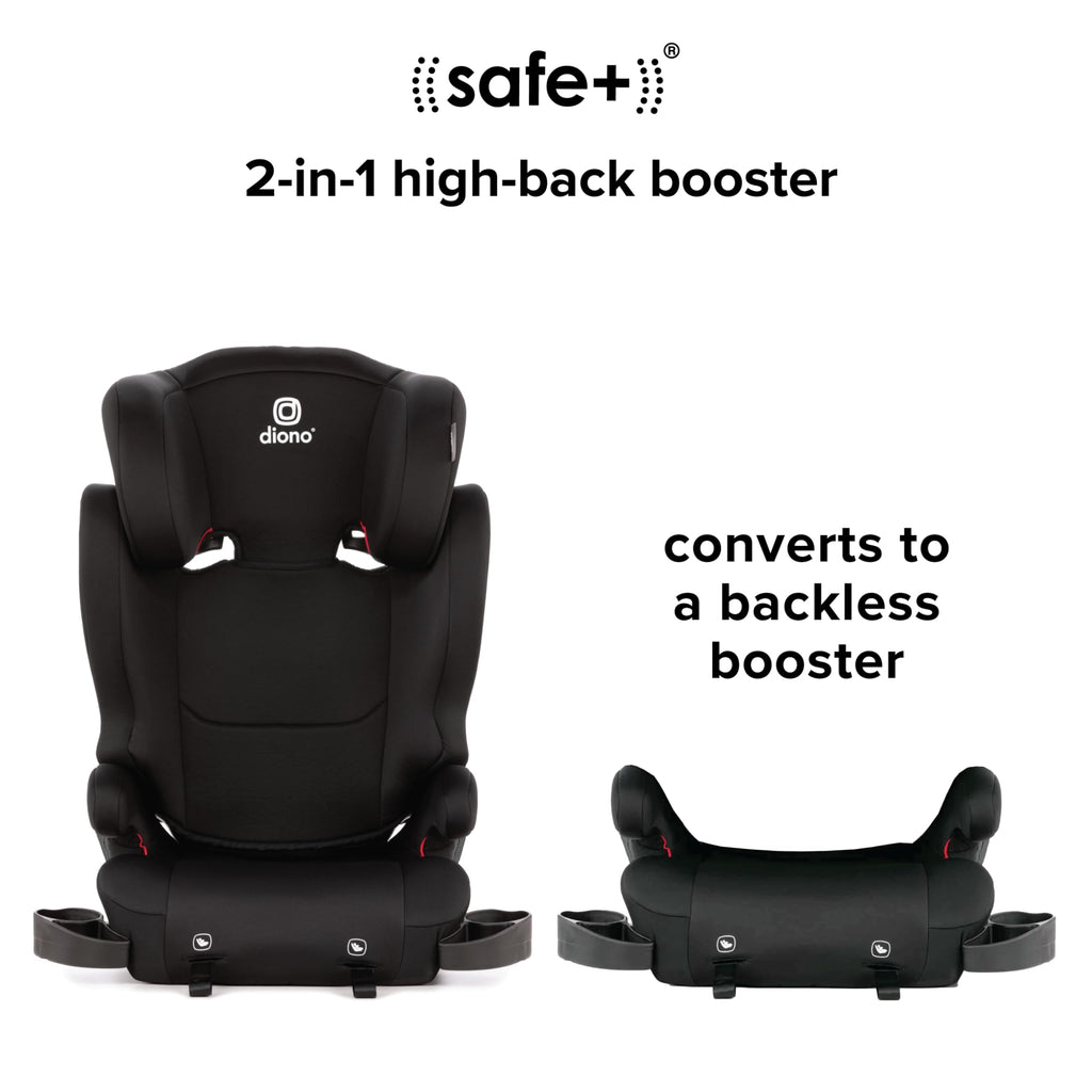 2-in-1 Belt Positioning Booster Seat, Black L7086
