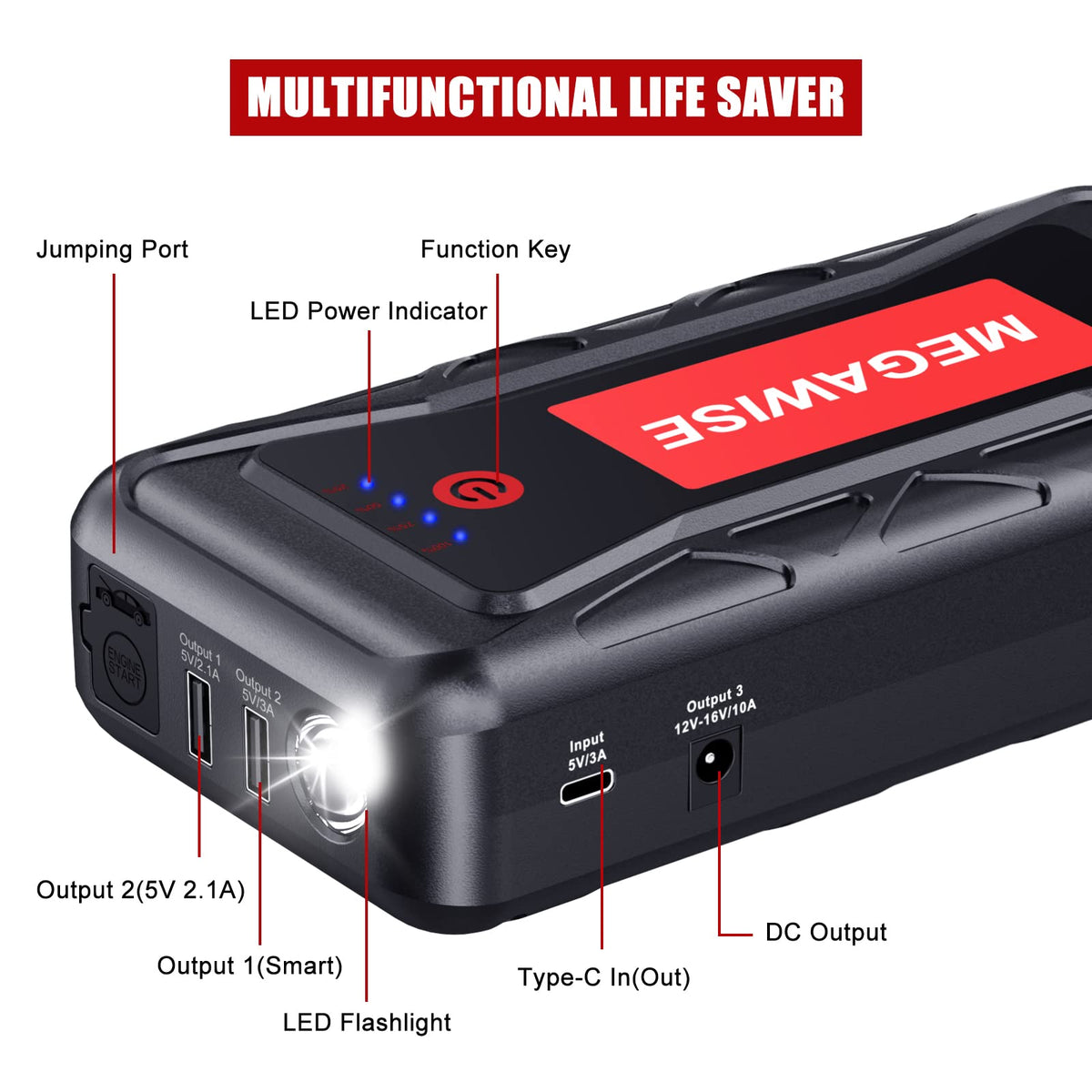 12V Jump Starter for 8.0L Gas/6.5L Diesel Engines E9069