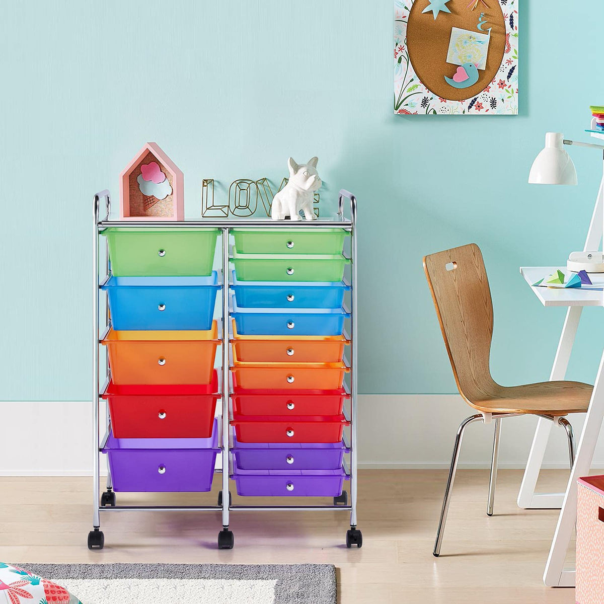 15 Drawer Rolling Storage Cart I430