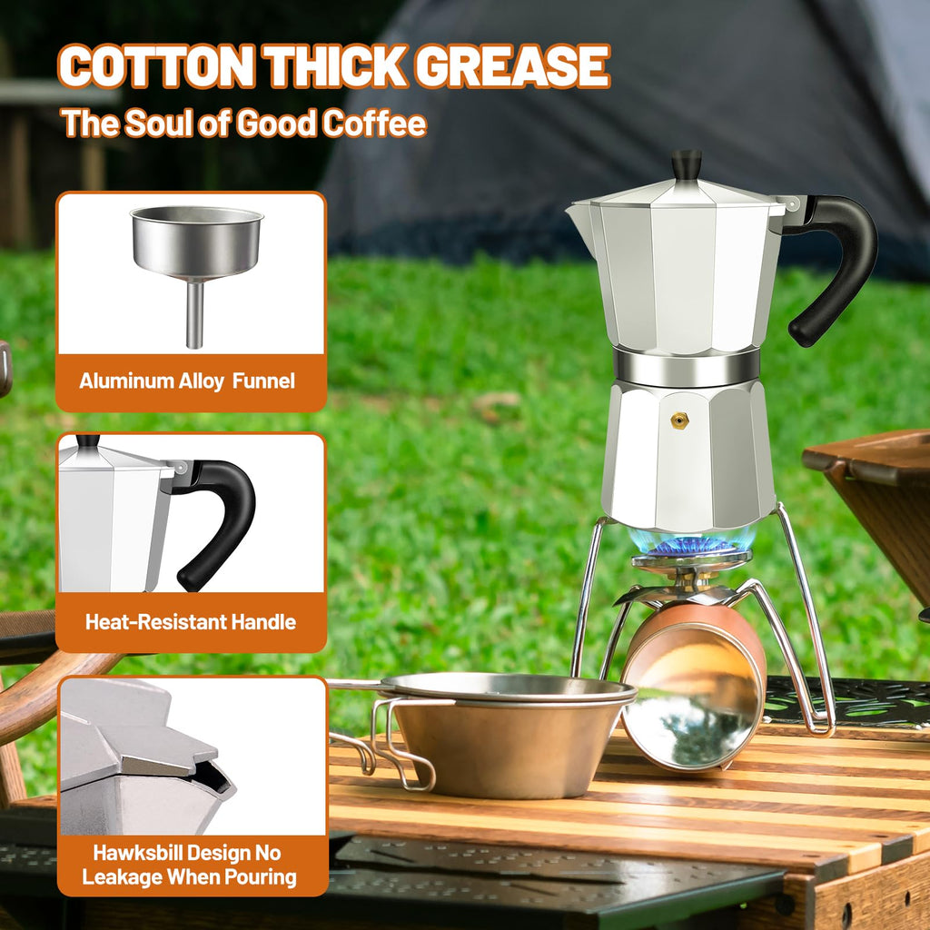 1-2 Cup Aluminum Stovetop Moka Pot Espresso Maker G691