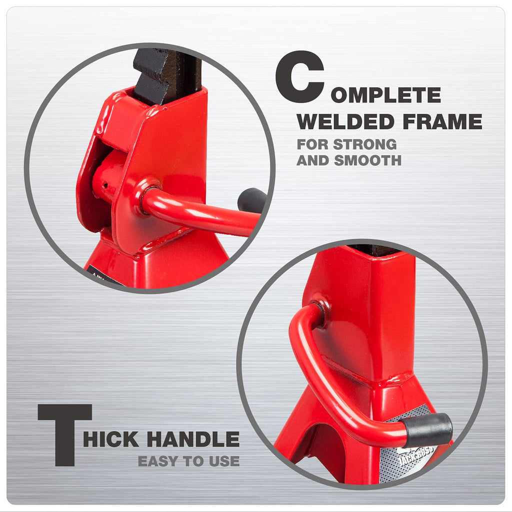 3 Ton Low Profile Aluminum and Steel Car Jack with Jack Stands, Red, 2 Pack D309