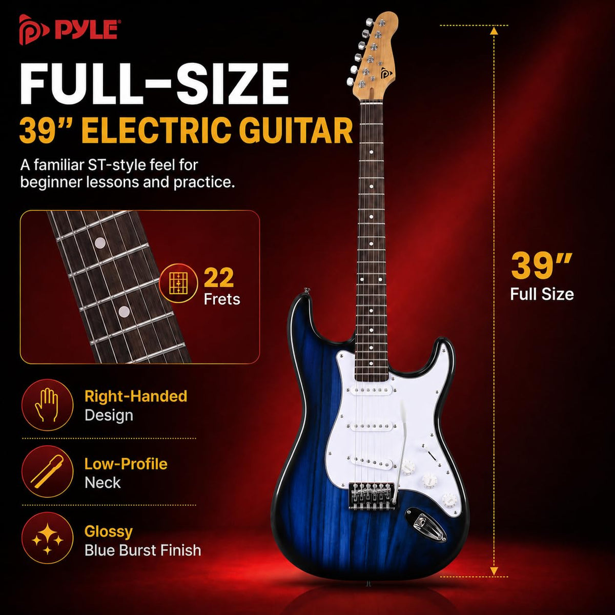 Blue Burst Electric Guitar and Amp Kit H719