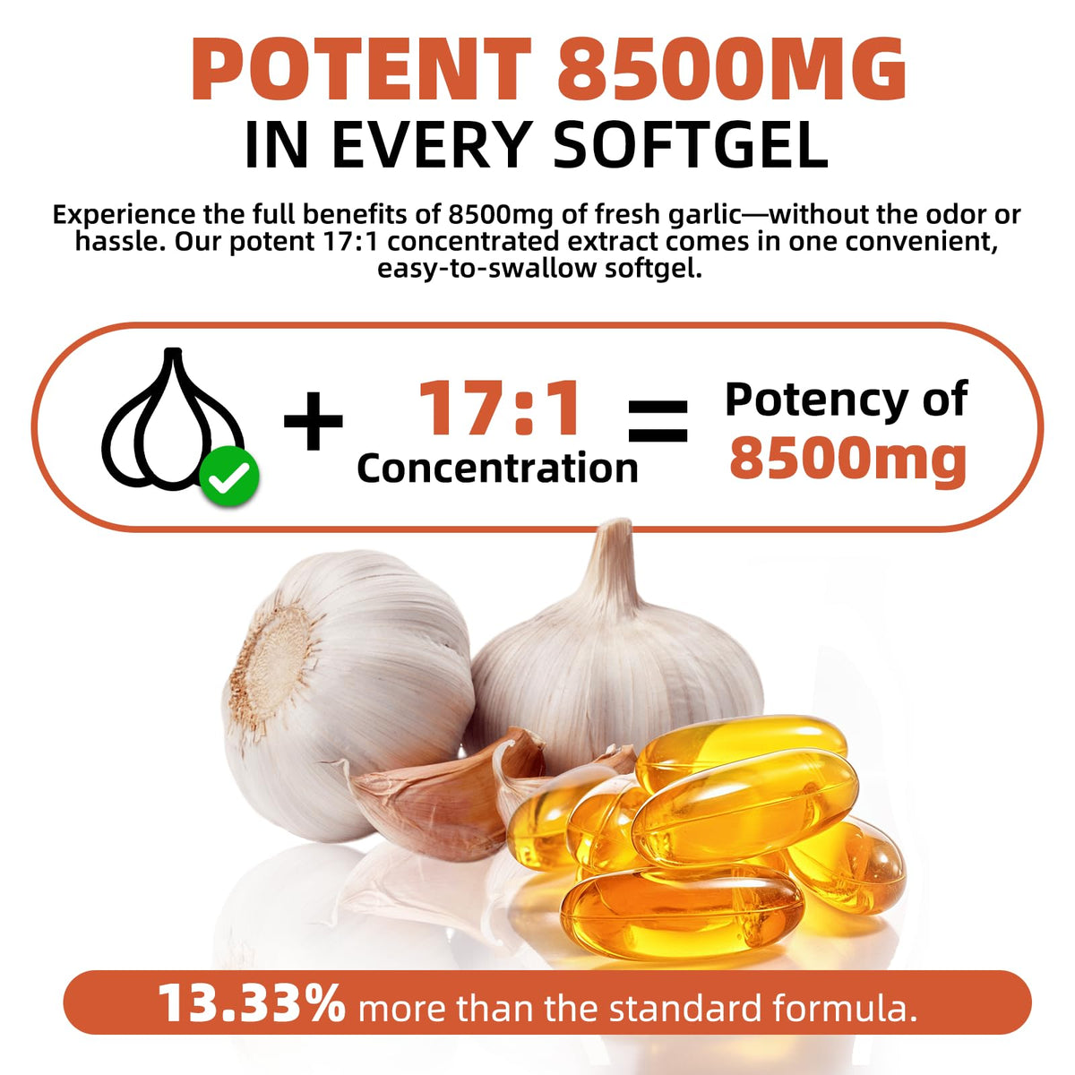 Aged Garlic Extract 350 Softgels Odorless Organic Garlic Supplement Q52452