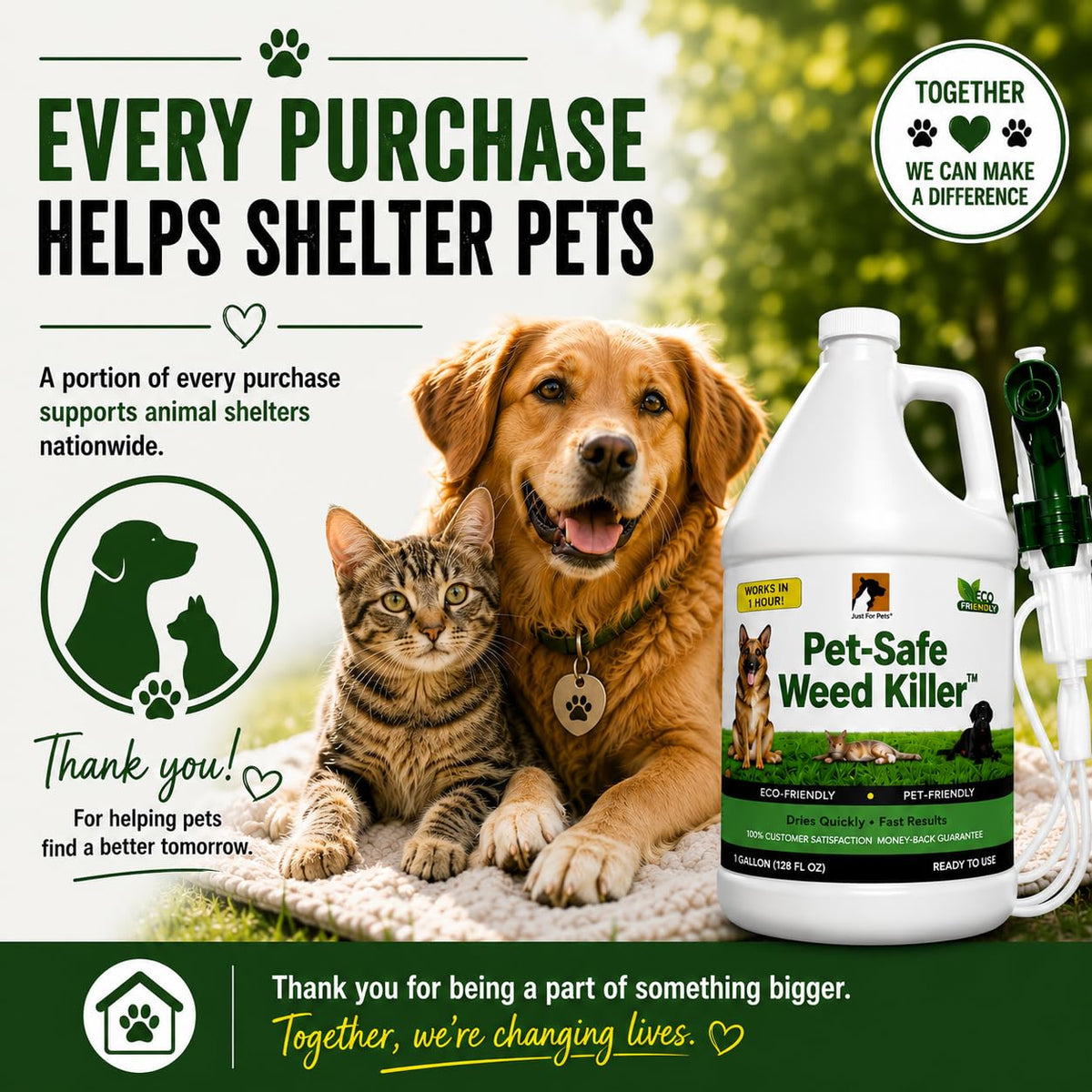 Pet Safe Weed Killer 1 Gallon with Sprayer J2484