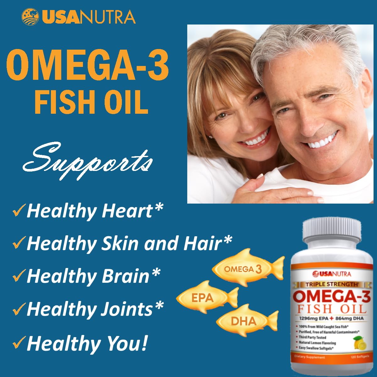 Omega-3 Fish Oil 3600mg with EPA and DHA A426070