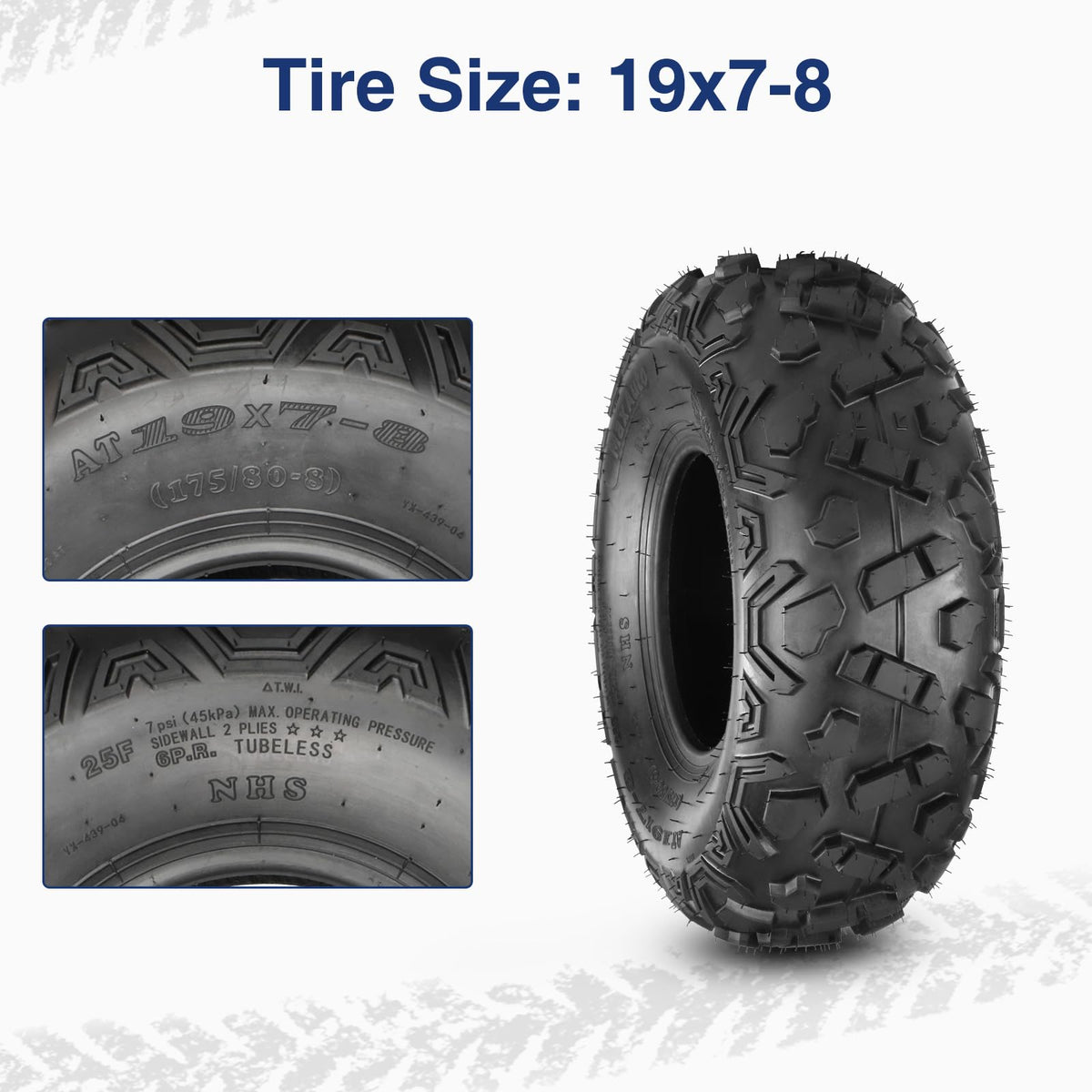 19x7-8 ATV Tires Set of 2 F92316