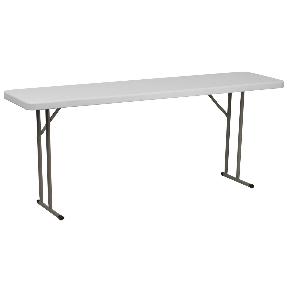 6-Foot Granite White Plastic Folding Training Table J22341