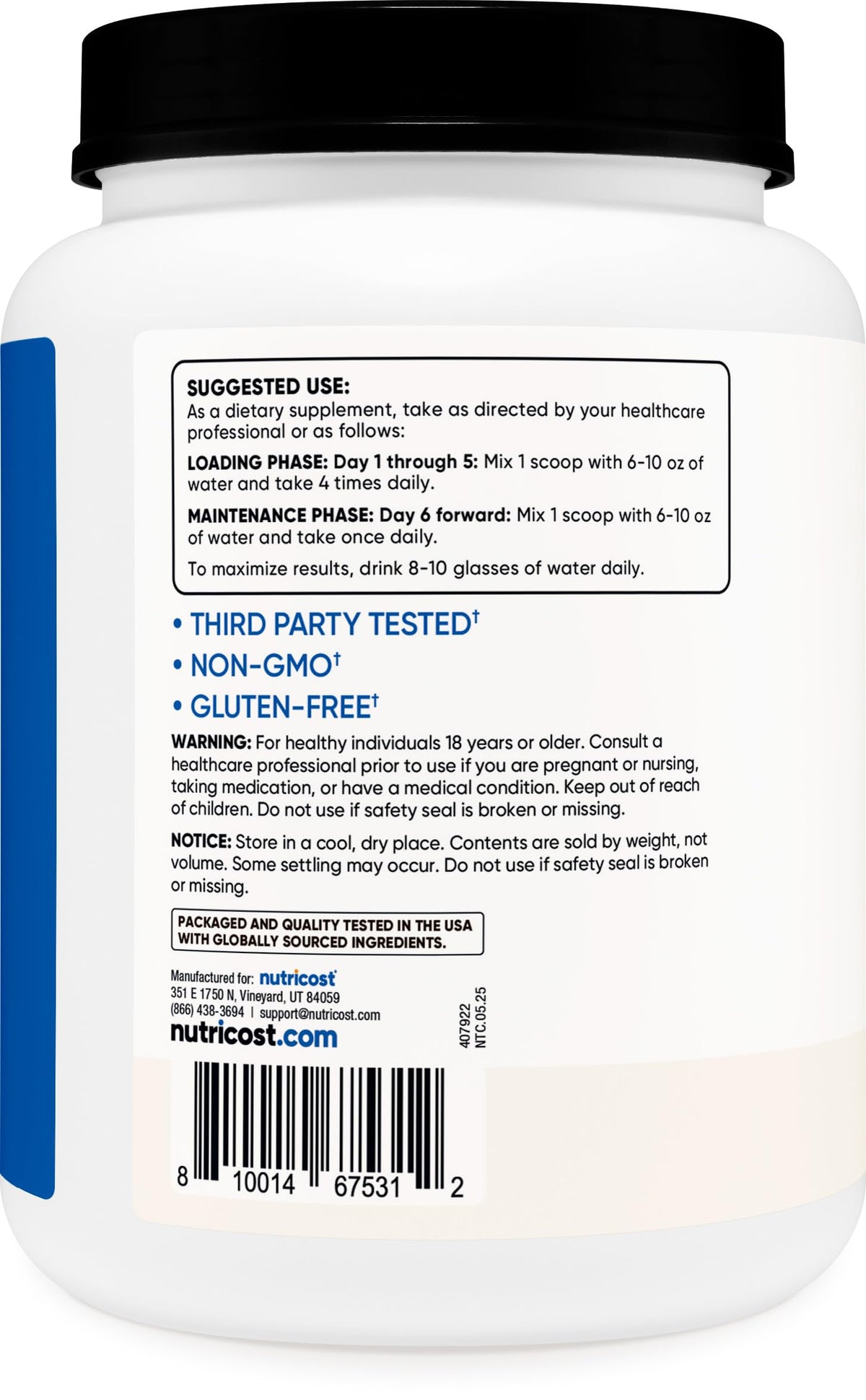Creatine Monohydrate Micronized Powder 1 KG M924