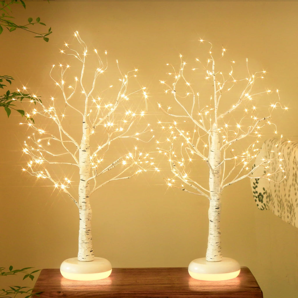 Birch Tree with Lights B62211