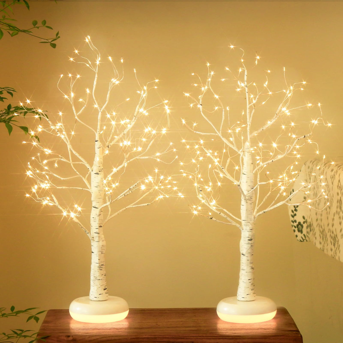 Birch Tree with Lights B62211
