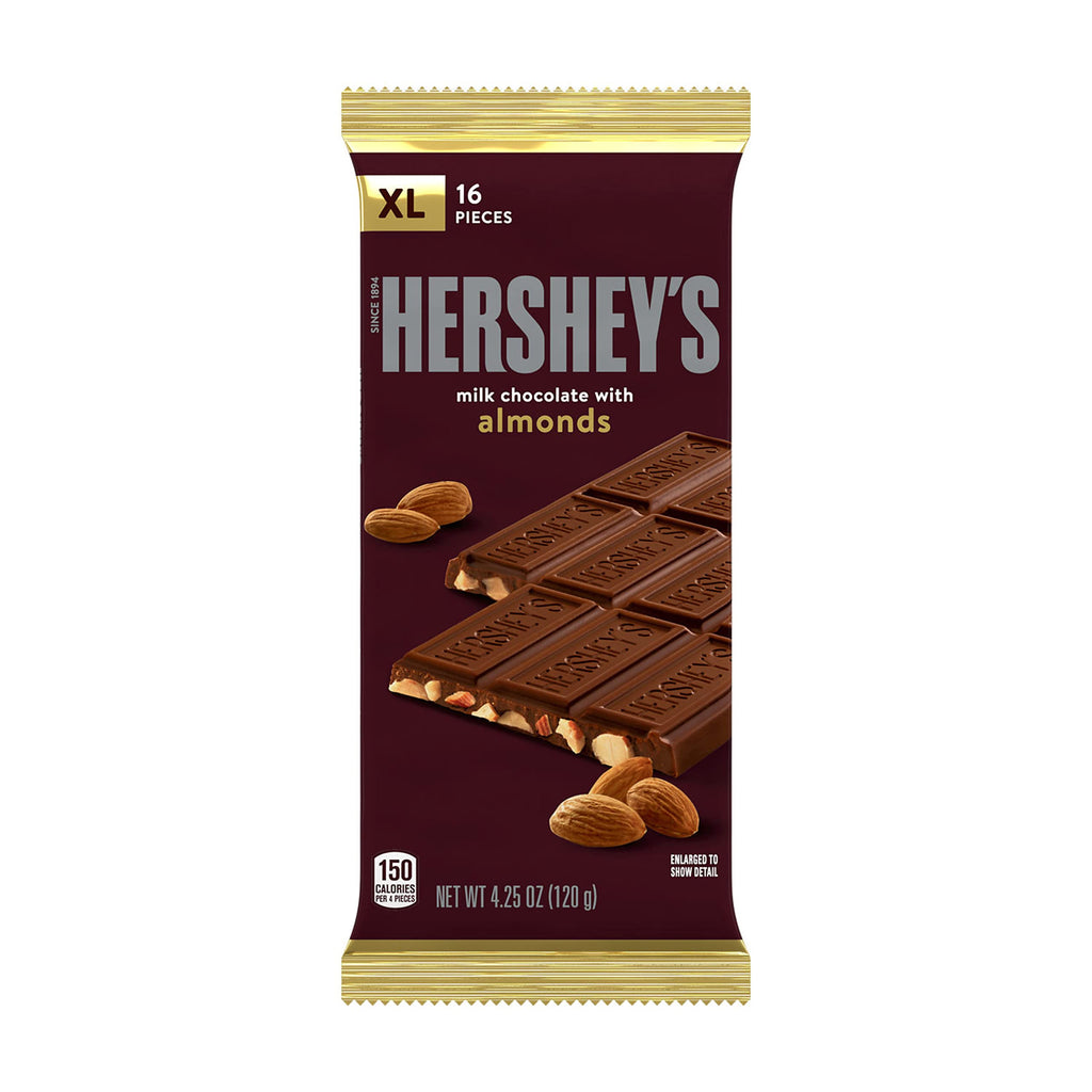 Milk Chocolate with Almonds Candy Bars, 4.25 oz, 12 ct Y908