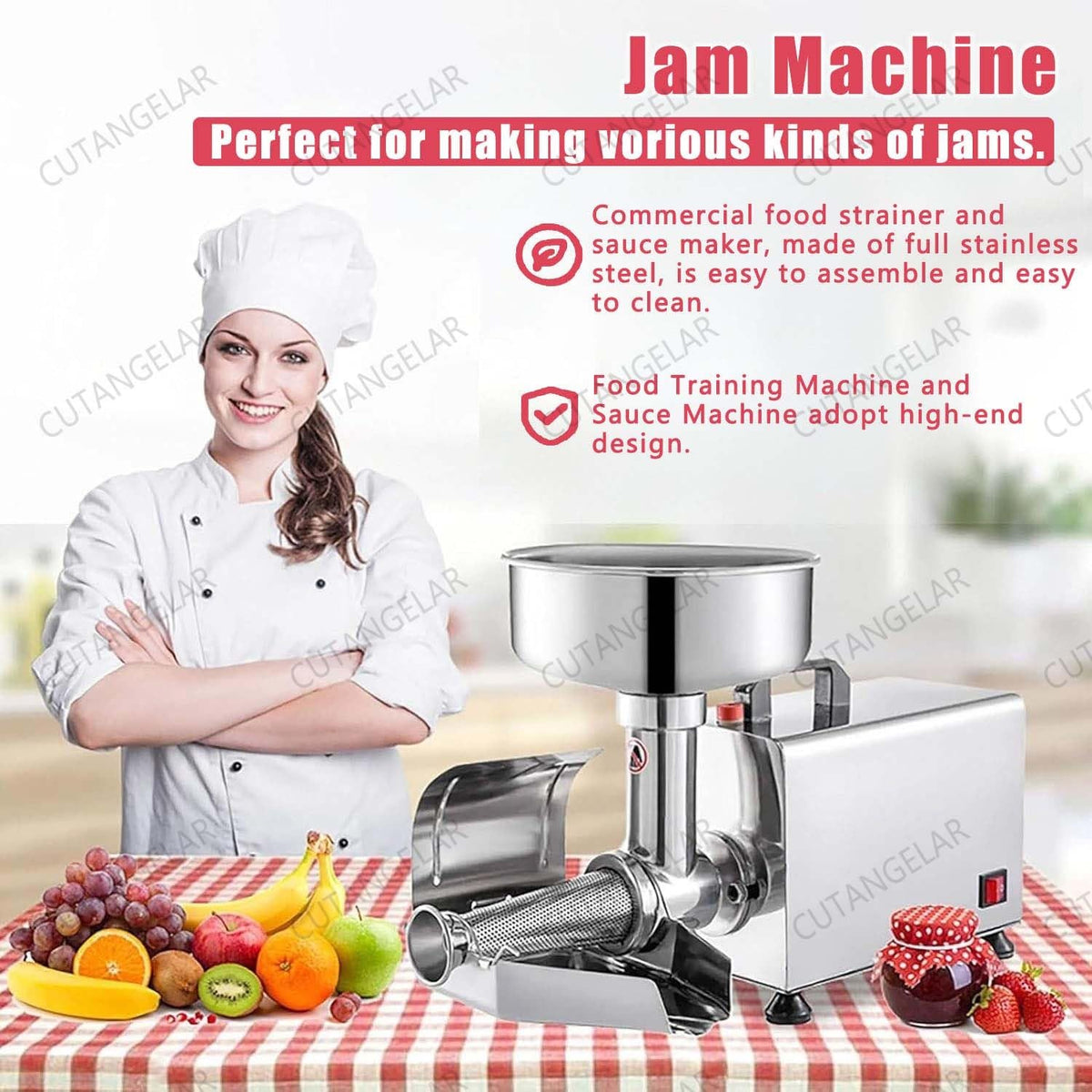 450W Electric Ketchup Maker with Adjustable Discharge Chute G434707