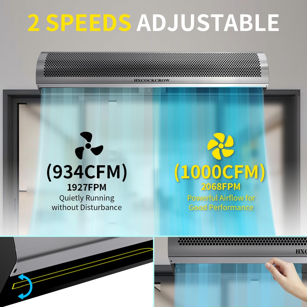 36 Inch Stainless Steel Air Curtain Door Fan I491644