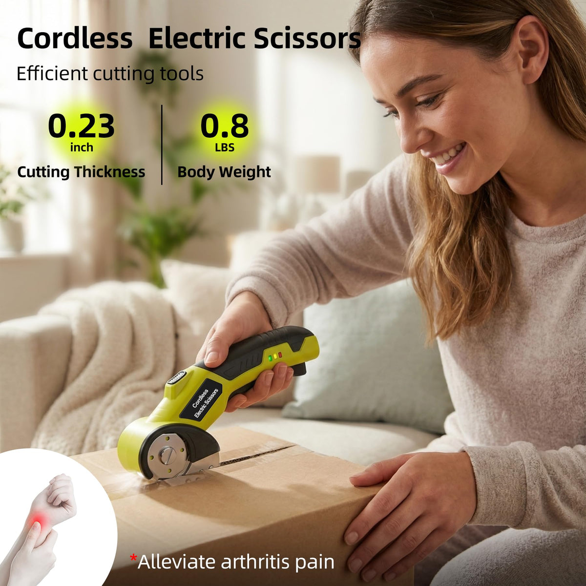 Cordless Electric Cutter with 2 Rotary Blades A9461