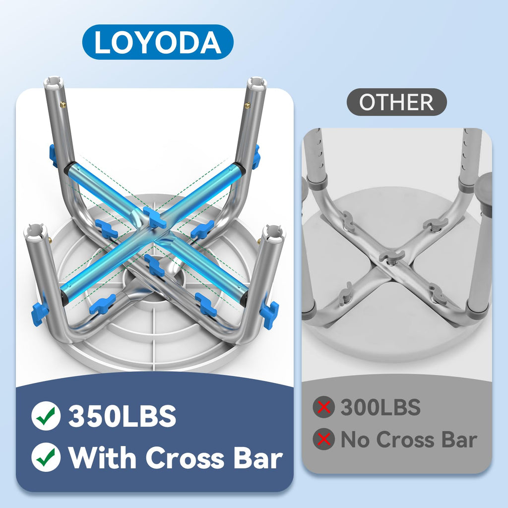 Swivel Shower Chair with Reinforced Crossing Bar J54613