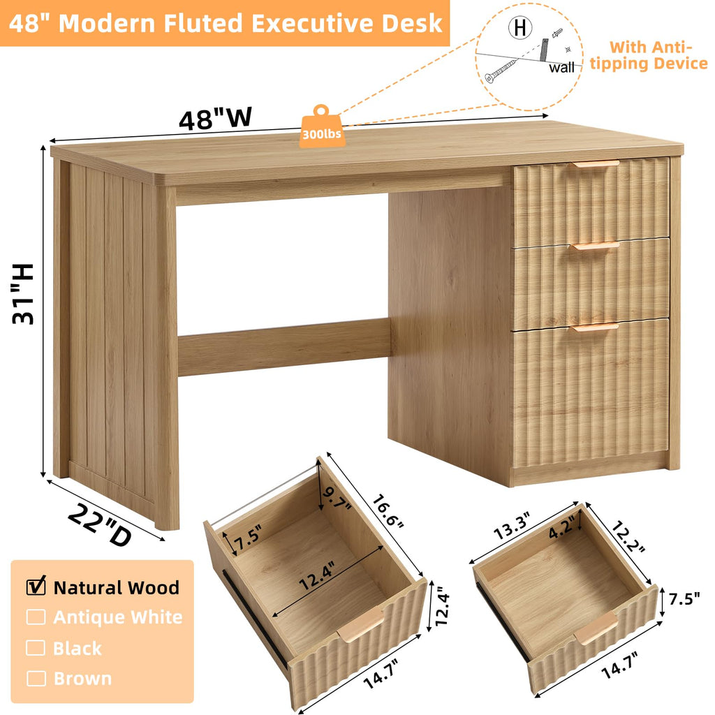 Office Desk with 3 Drawers I674043