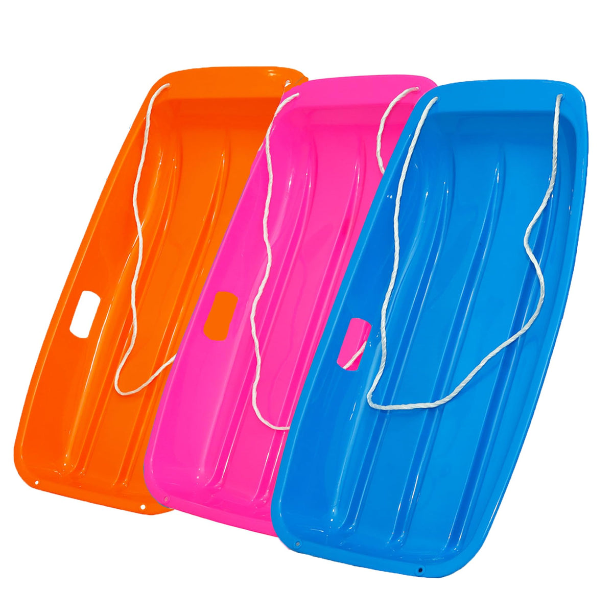 Plastic Snow Sleds with Pull Rope and Handles J6127